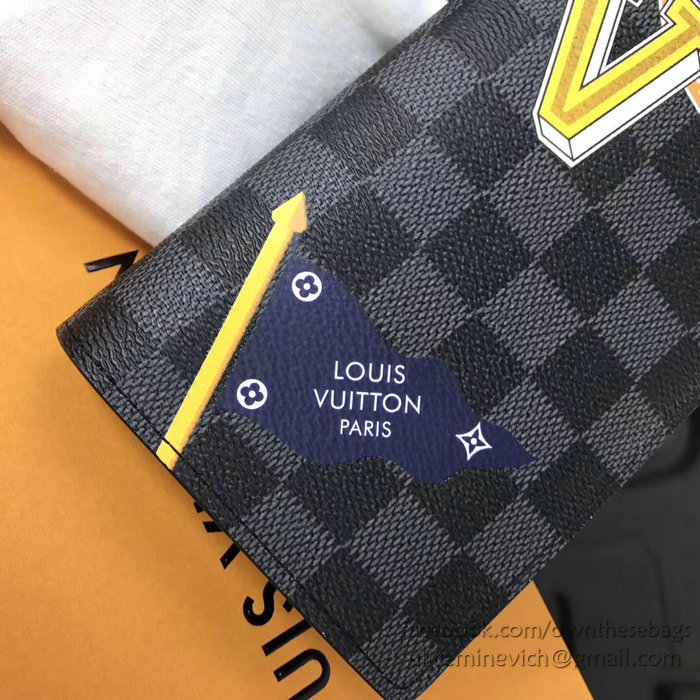 Louis Vuitton Damier Graphite Canvas Brazza Wallet N64438