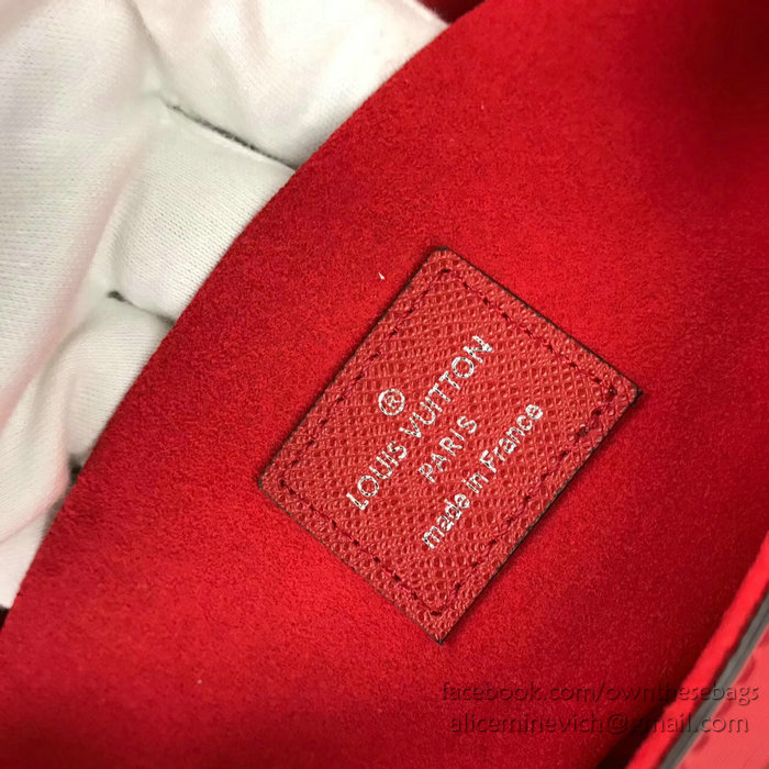Louis Vuitton Supreme X Felicie Chain Wallet Red M61276