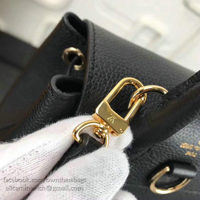 Louis Vuitton Soft Calfskin Lockme Backpack Mini Black M54573
