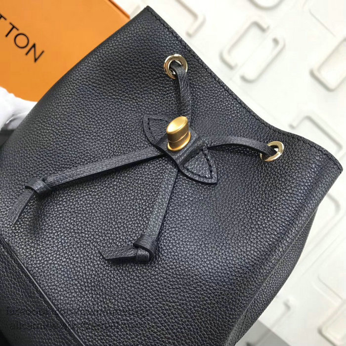 Louis Vuitton Soft Calfskin Lockme Backpack Mini Black M54573