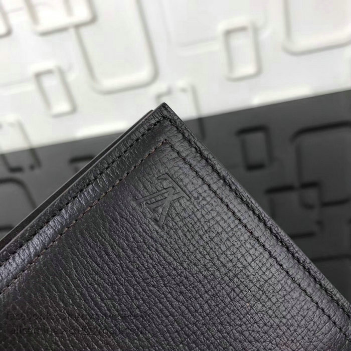 Louis Vuitton Utah Calfskin Compact Wallet Marron M64136