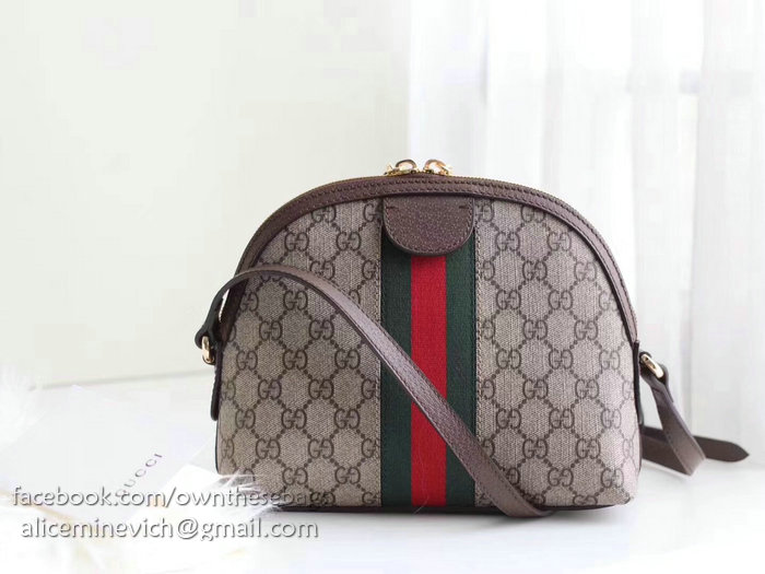 Gucci Ophidia GG Small Shoulder Bag Brown 499621