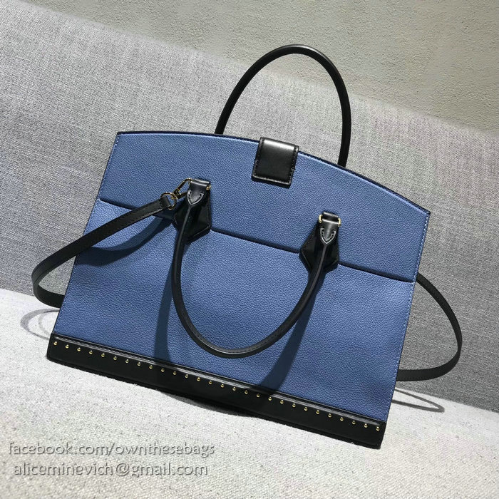 Louis Vuitton Calfskin Cour Marly MM Blue M51651