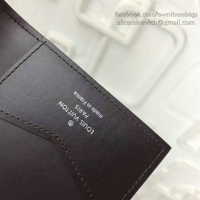 Louis Vuitton Utah Leather Passport Cover Marron M64137