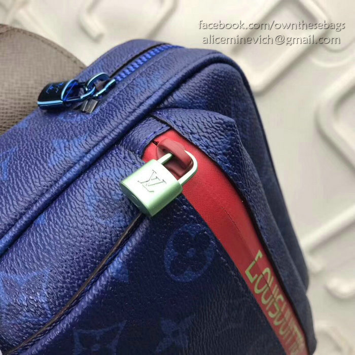 Louis Vuitton Monogram Canvas Belt Bag Blue M43825