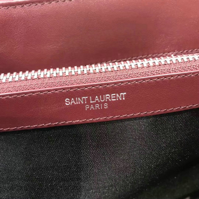 Saint Laurent Medium LOULOU Chain Bag Burgundy 459749