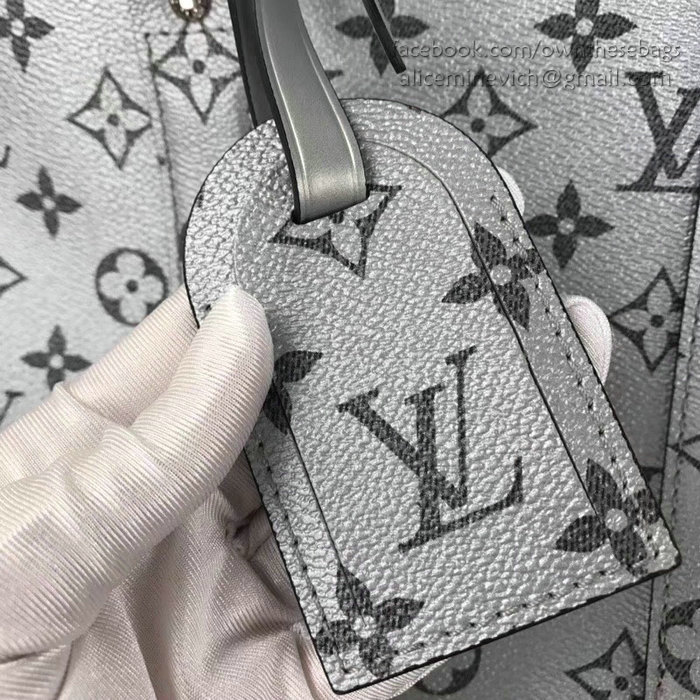 Louis Vuitton Monogram Canvas Keepall Bandouliere 45 Silver M43858