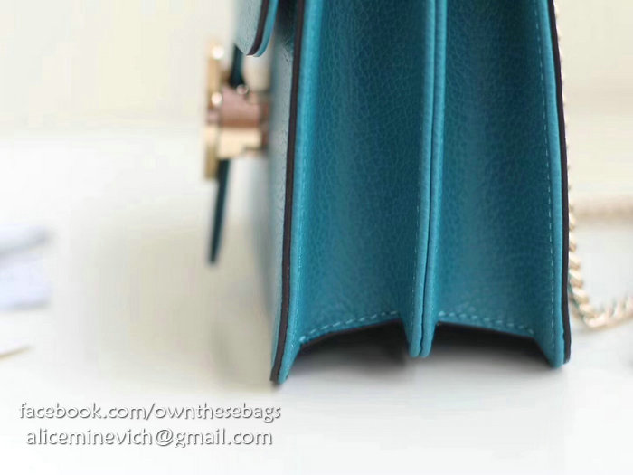 Gucci Interlocking GG Leather Crossbody Bag Blue 510304