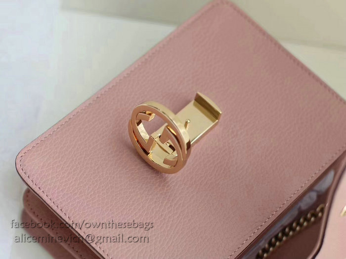 Gucci Interlocking GG Leather Crossbody Bag Pink 510304