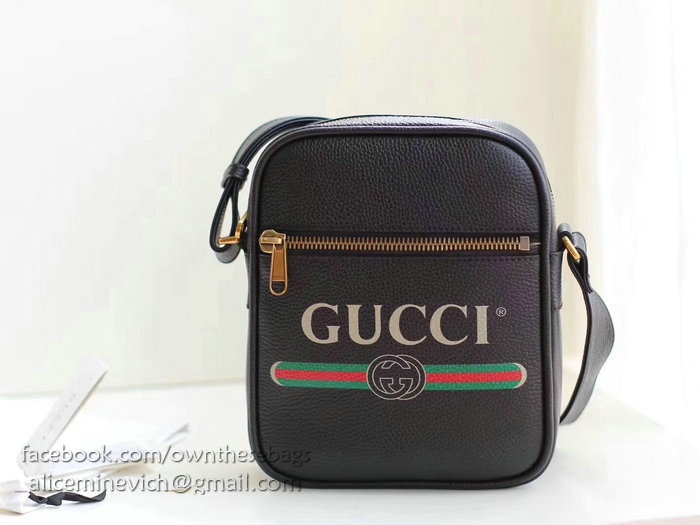 Gucci Print Messenger Bag Black 523591