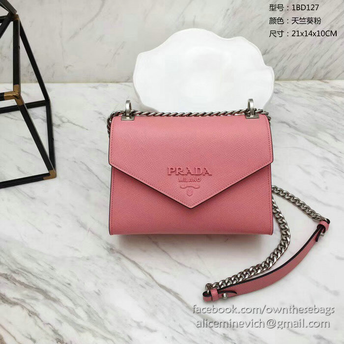 Prada Monochrome Saffiano Leather Bag Petal Pink 1BD127