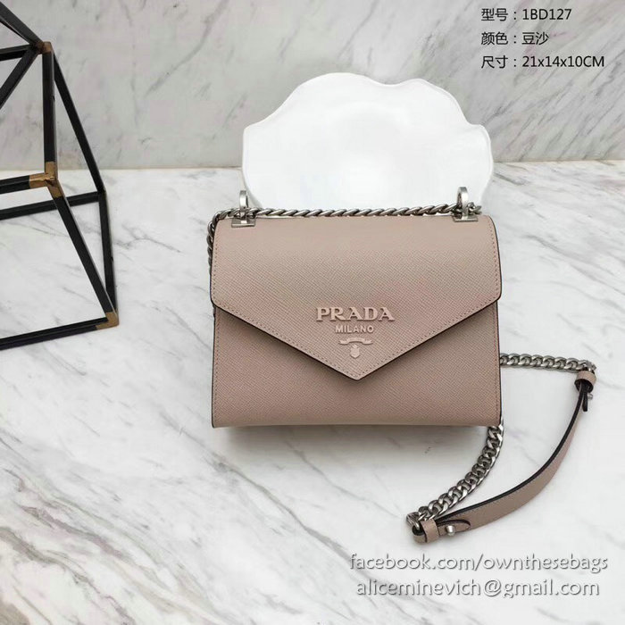 Prada Monochrome Saffiano Leather Bag Powder Pink 1BD127