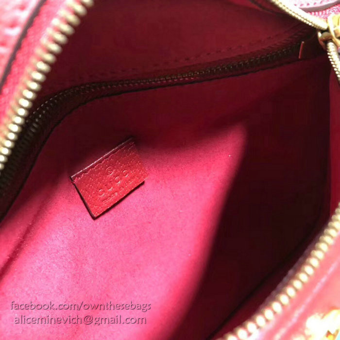 Gucci GG Canvas Shoulder Bag Red 523658