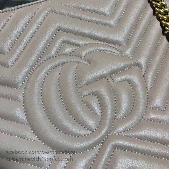 Gucci GG Marmont Matelasse Shoulder Bag Nude 453569