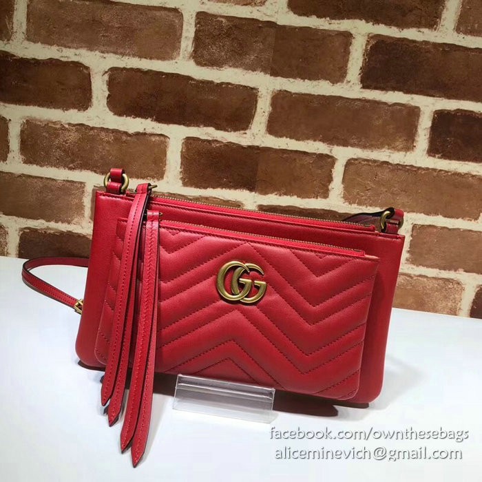 Gucci GG Marmont Shoulder Bag Red 453878