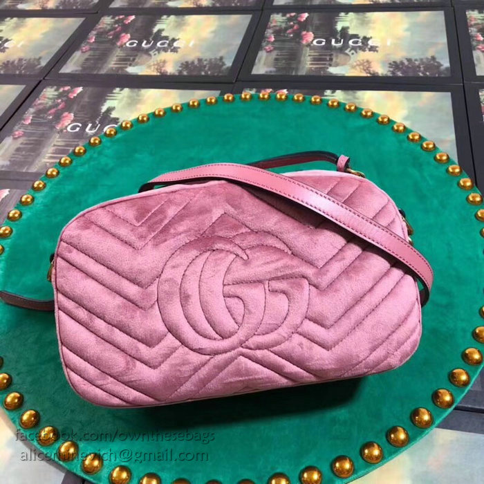 Gucci GG Marmont Small Shoulder Bag Pink 447632