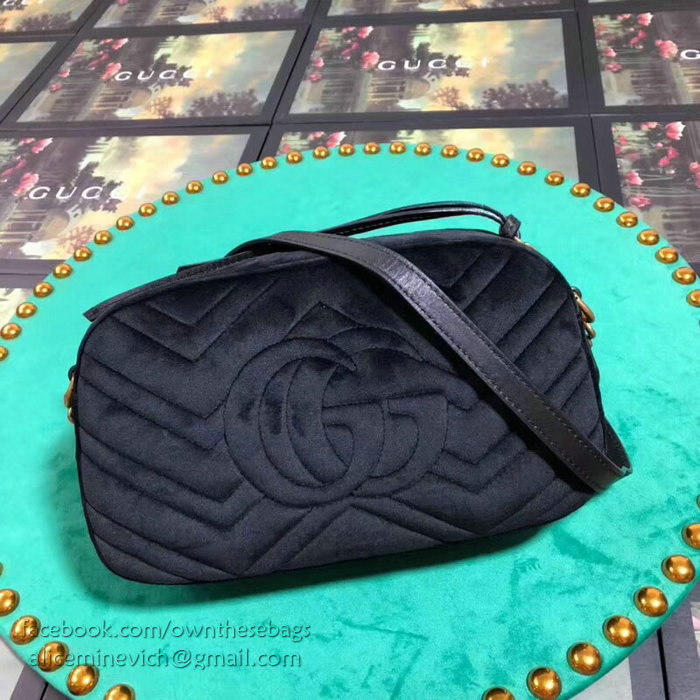 Gucci GG Marmont Star Small Shoulder Bag Black 447632