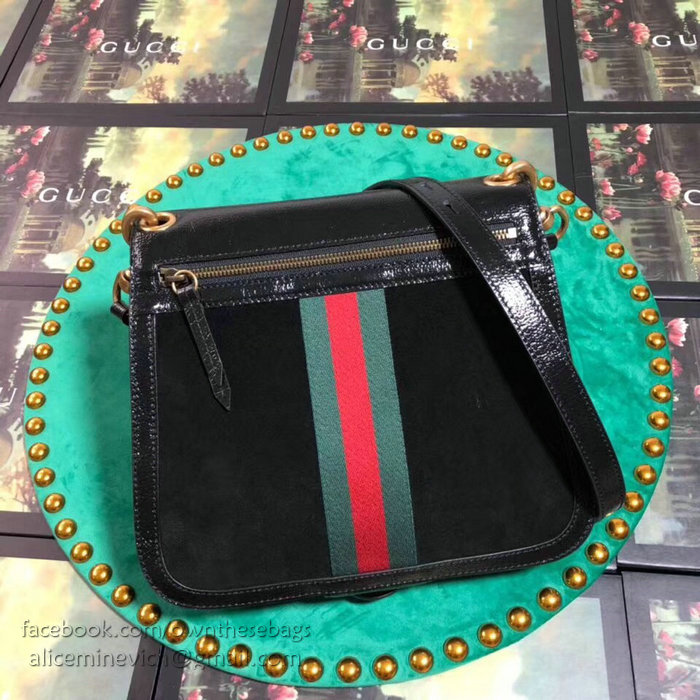 Gucci Leather Shoulder Bag Black 523658