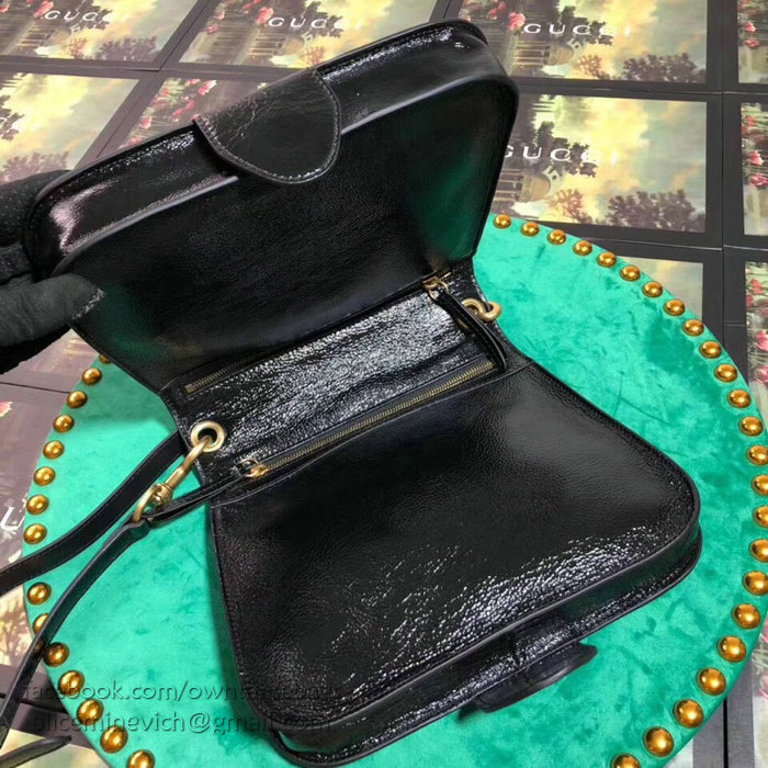 Gucci Leather Shoulder Bag Brown 523658