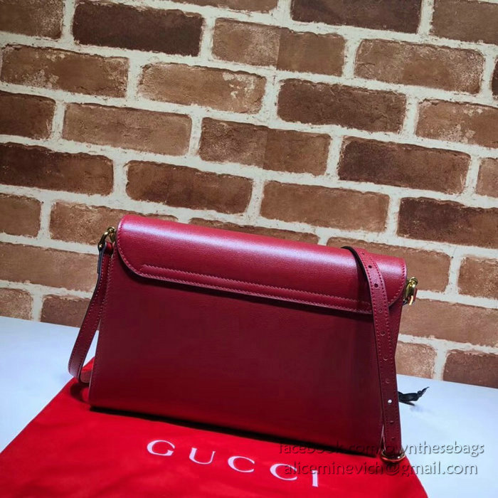 Gucci Medium Shoulder Bag Burgundy c