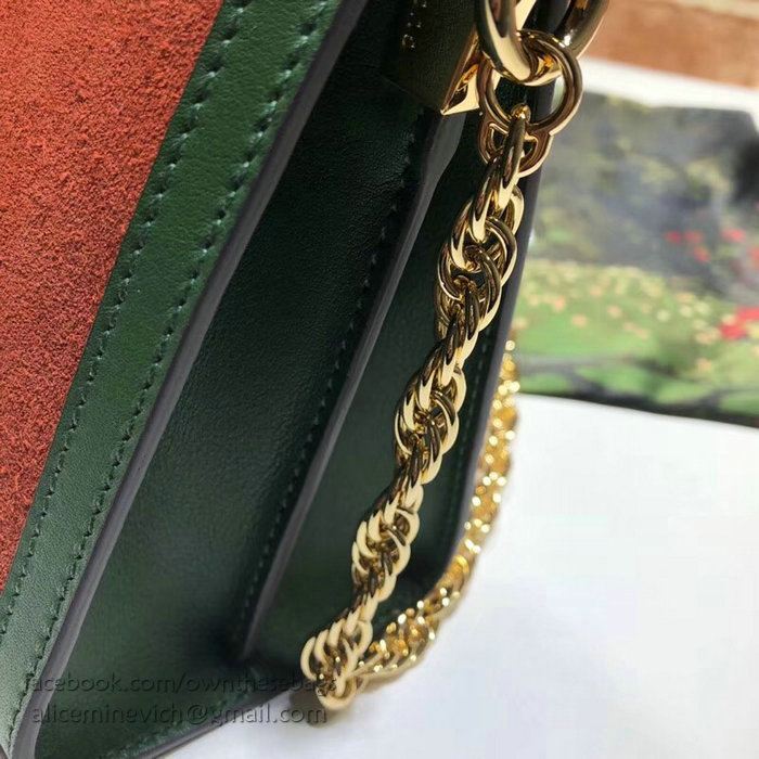 Gucci Ophidia Suede Medium Shoulder Bag Orange 503876