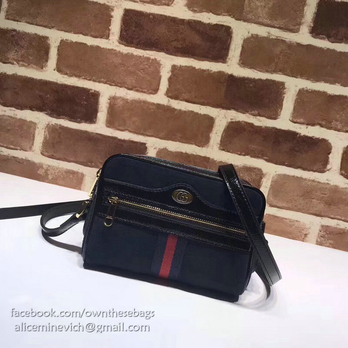 Gucci Ophidia Suede Mini Shoulder Bag Blue 517350