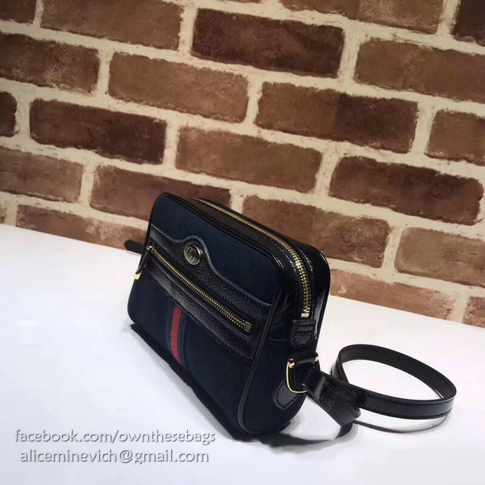 Gucci Ophidia Suede Mini Shoulder Bag Blue 517350