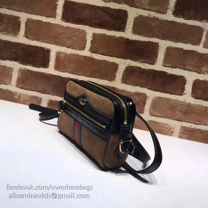 Gucci Ophidia Suede Mini Shoulder Bag Brown 517350