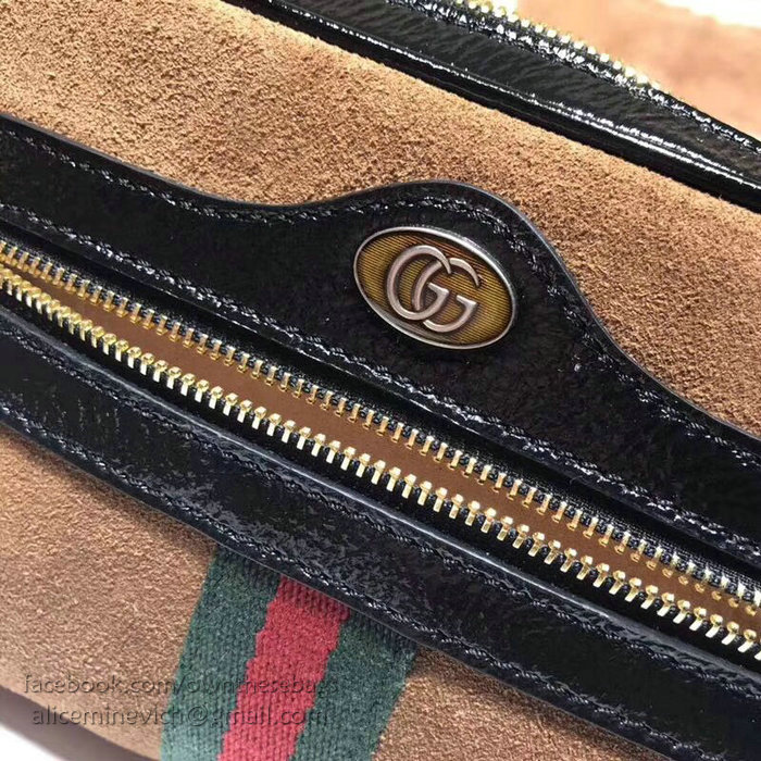 Gucci Ophidia Suede Mini Shoulder Bag Brown 517350