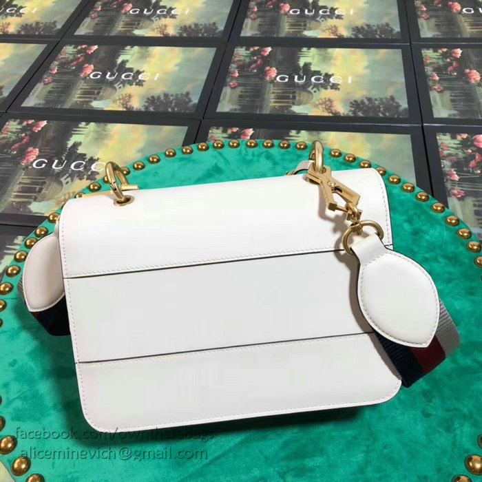 Gucci Queen Margaret Leather Shoulder Bag White 476542