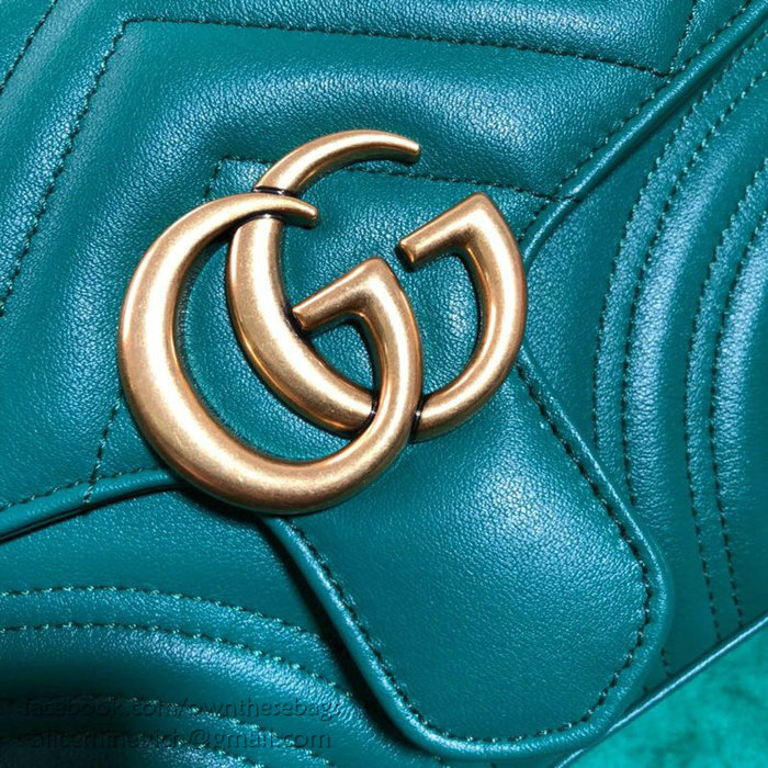 Gucci GG Marmont Mini Top Handle Bag Green 547260