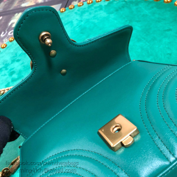 Gucci GG Marmont Mini Top Handle Bag Green 547260