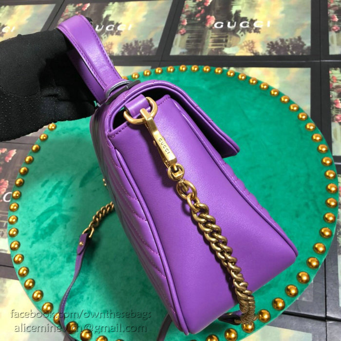 Gucci GG Marmont Small Shoulder Bag Purple 498110