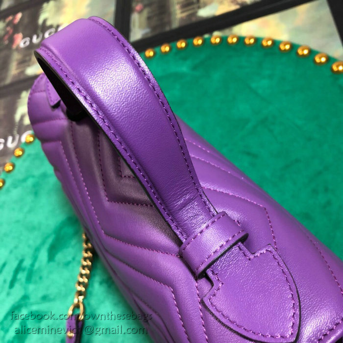 Gucci GG Marmont Small Shoulder Bag Purple 498110