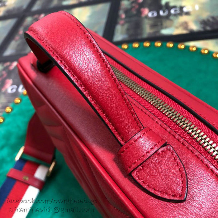 Gucci GG Marmont Small Shoulder Bag Red 498100