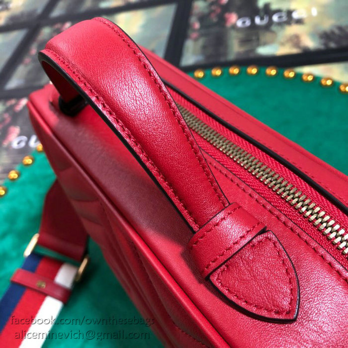 Gucci GG Marmont Small Shoulder Bag Red 498100