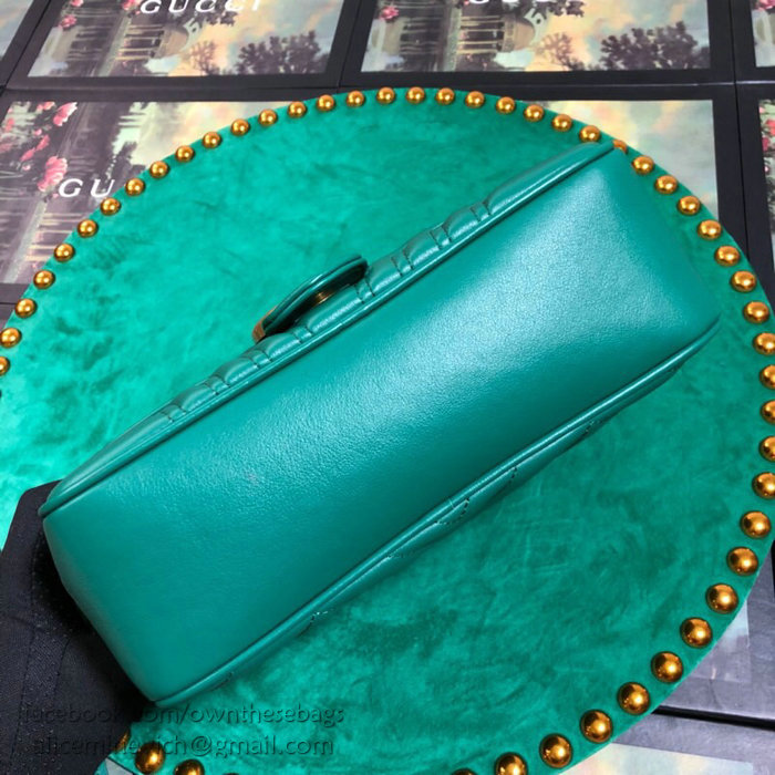 Gucci GG Marmont Small Top Handle Bag Green 498100