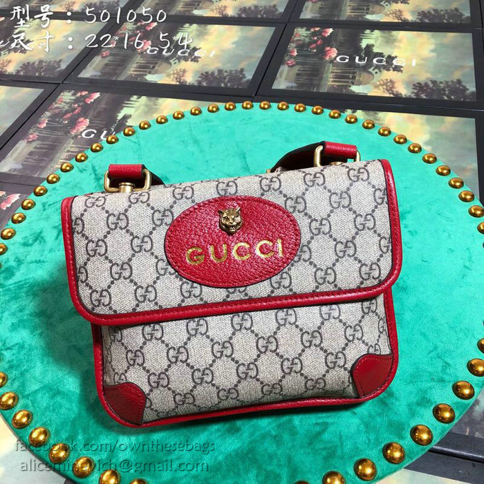 Gucci GG Supreme Messenger Bag Red 501050