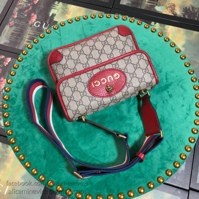 Gucci GG Supreme Messenger Bag Red 501050