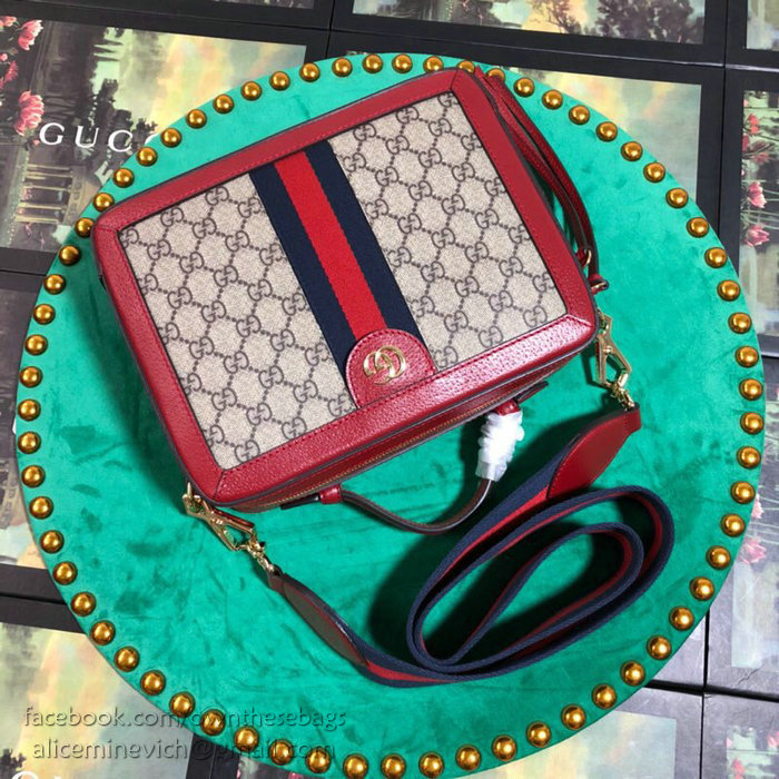 Gucci Ophidia Small GG Shoulder Bag Red 550622