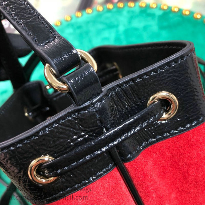 Gucci Suede Bucket Bag Red 550620