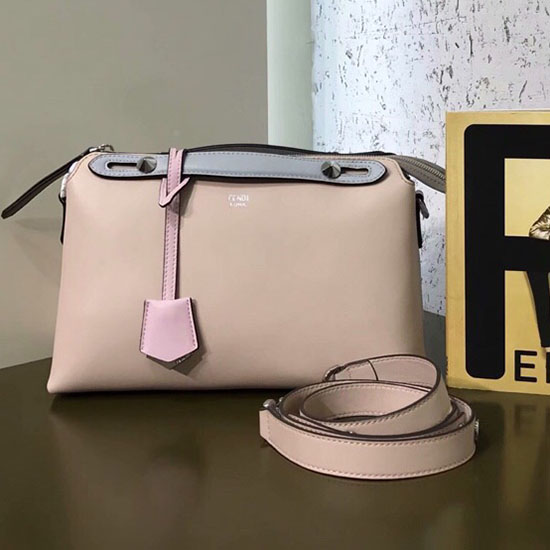 Fendi By The Way Regular Boston Bag Pink and Blue F81491