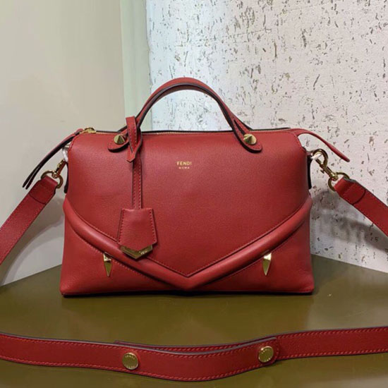 Fendi By The Way Regular Boston Bag Red F811491