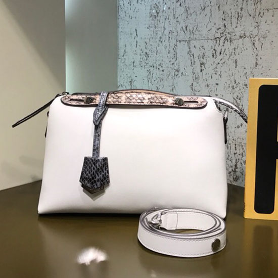 Fendi By The Way Regular Boston Bag White F871491