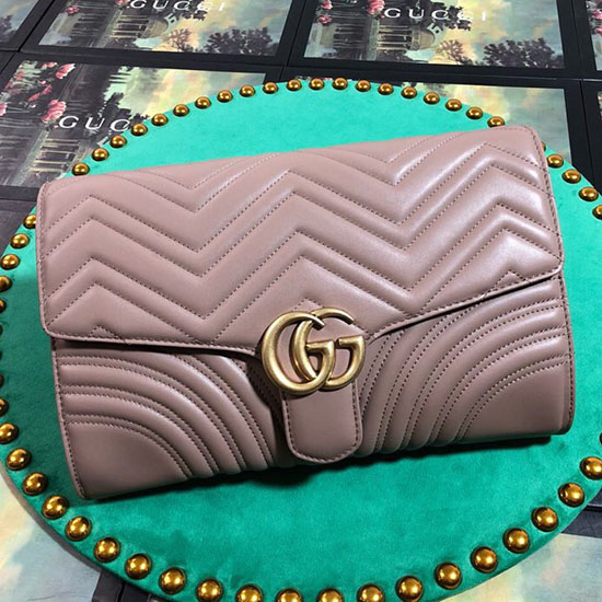 Gucci GG Marmont Clutch Nude 498079