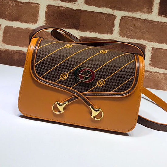 Gucci Leather Shoulder Bag Yellow 537206