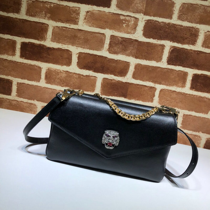 Gucci Medium Double Shoulder Bag Black 524822