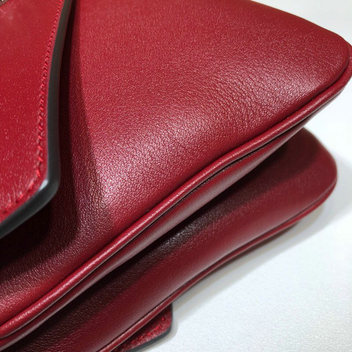 Gucci Medium Double Shoulder Bag Red 524822