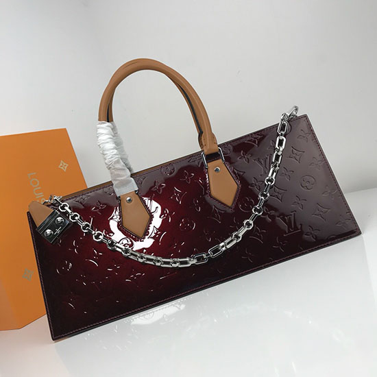 Louis Vuitton Monogram Vernis SAC Tricot Burgundy M44371