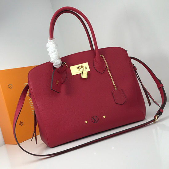 Louis Vuitton Veau Nuage Leather Milla MM Red M51685